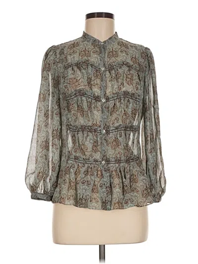 Pre-owned Max Studio 3/4 Sleeve Blouse In Gray