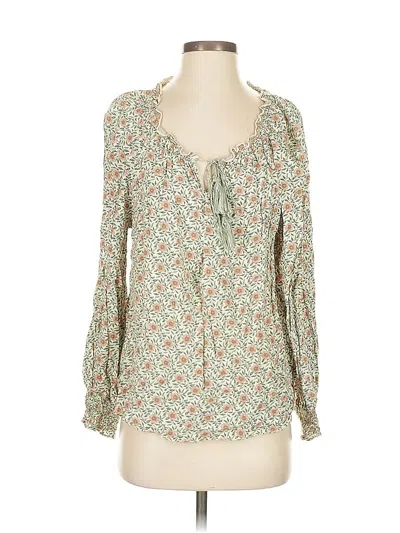 Pre-owned Max Studio 3/4 Sleeve Blouse In Green