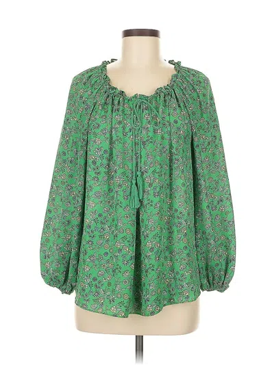Pre-owned Max Studio 3/4 Sleeve Blouse In Green