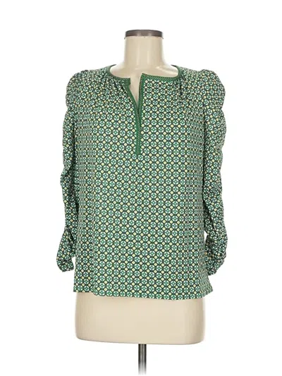 Pre-owned Max Studio 3/4 Sleeve Blouse In Green