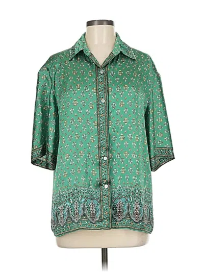 Pre-owned Max Studio 3/4 Sleeve Blouse In Green