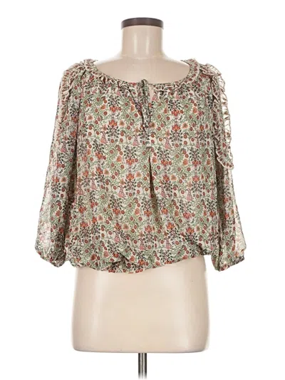 Pre-owned Max Studio 3/4 Sleeve Blouse In Green