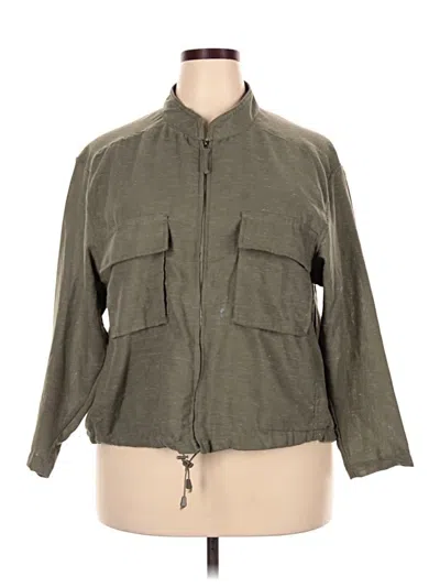 Pre-owned Max Studio 3/4 Sleeve Blouse In Green