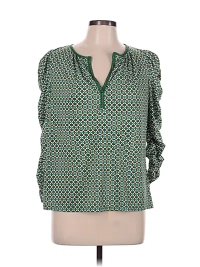 Pre-owned Max Studio 3/4 Sleeve Blouse In Green