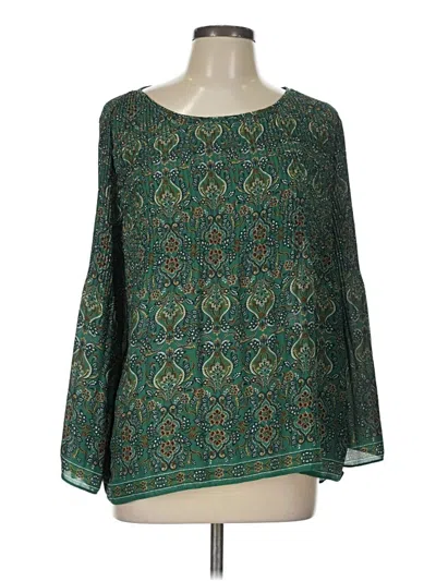 Pre-owned Max Studio 3/4 Sleeve Blouse In Green