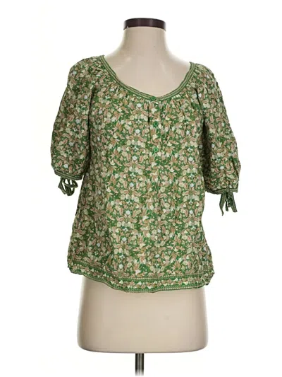 Pre-owned Max Studio 3/4 Sleeve Blouse In Green