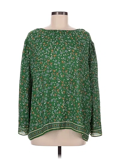 Pre-owned Max Studio 3/4 Sleeve Blouse In Green