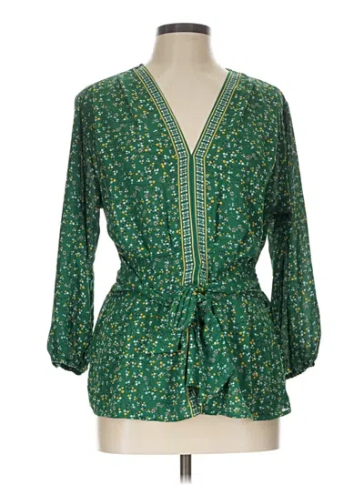 Pre-owned Max Studio 3/4 Sleeve Blouse In Green
