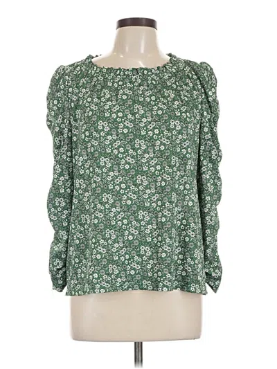 Pre-owned Max Studio 3/4 Sleeve Blouse In Green