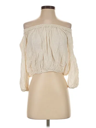Pre-owned Max Studio 3/4 Sleeve Blouse In Ivory