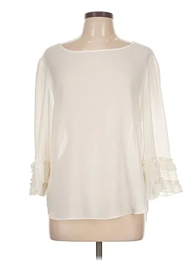 Pre-owned Max Studio 3/4 Sleeve Blouse In Ivory