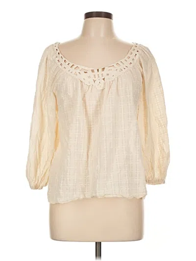 Pre-owned Max Studio 3/4 Sleeve Blouse In Ivory