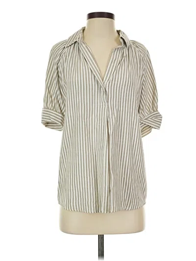 Pre-owned Max Studio 3/4 Sleeve Blouse In Ivory