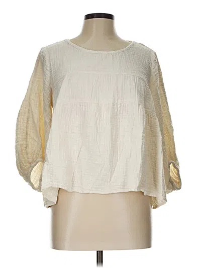 Pre-owned Max Studio 3/4 Sleeve Blouse In Ivory