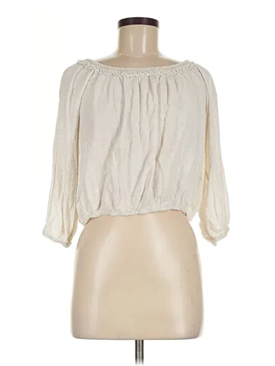 Pre-owned Max Studio 3/4 Sleeve Blouse In Ivory