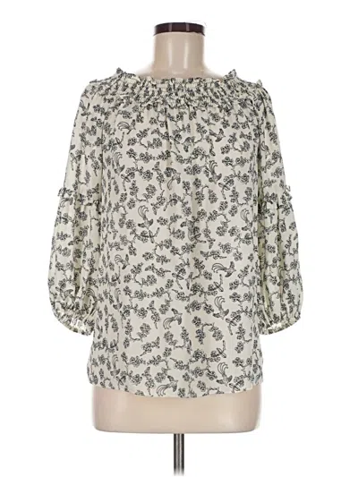 Pre-owned Max Studio 3/4 Sleeve Blouse In Ivory