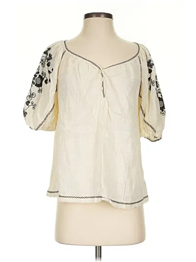 Pre-owned Max Studio 3/4 Sleeve Blouse In Ivory