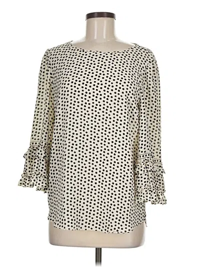 Pre-owned Max Studio 3/4 Sleeve Blouse In Ivory