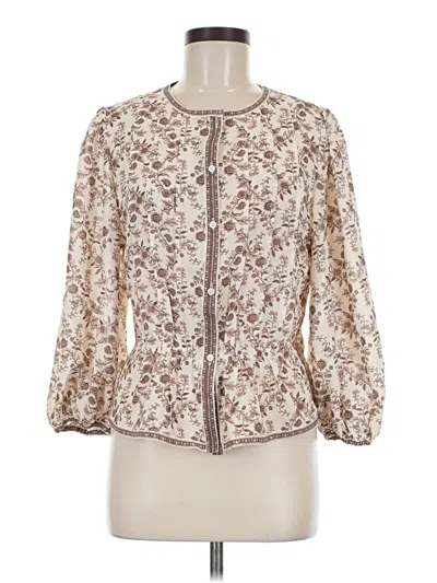 Pre-owned Max Studio 3/4 Sleeve Blouse In Ivory