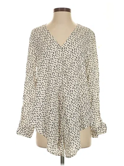 Pre-owned Max Studio 3/4 Sleeve Blouse In Ivory