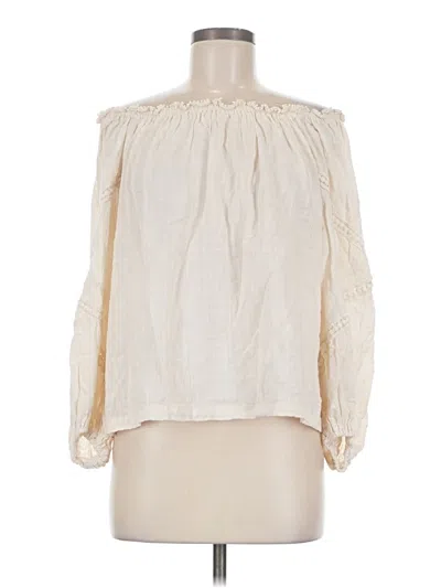 Pre-owned Max Studio 3/4 Sleeve Blouse In Ivory