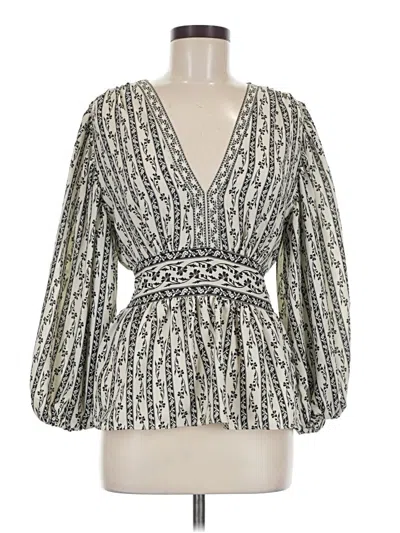 Pre-owned Max Studio 3/4 Sleeve Blouse In Ivory