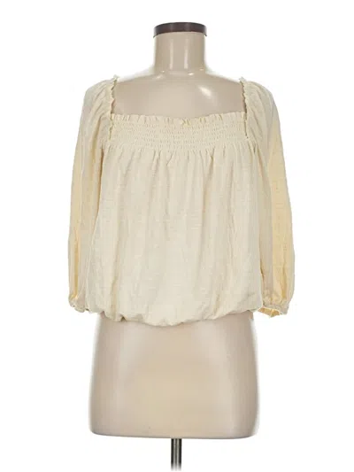Pre-owned Max Studio 3/4 Sleeve Blouse In Ivory
