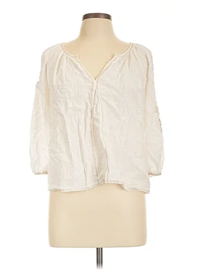 Pre-owned Max Studio 3/4 Sleeve Blouse In Ivory