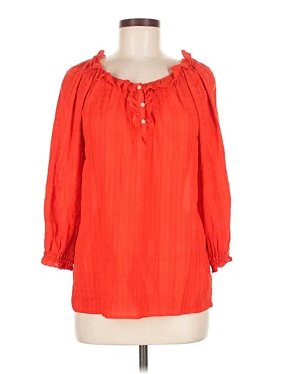 Pre-owned Max Studio 3/4 Sleeve Blouse In Orange