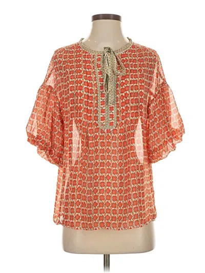 Pre-owned Max Studio 3/4 Sleeve Blouse In Orange