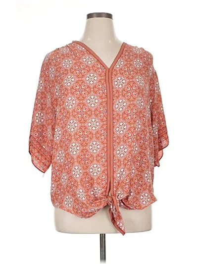 Pre-owned Max Studio 3/4 Sleeve Blouse In Orange