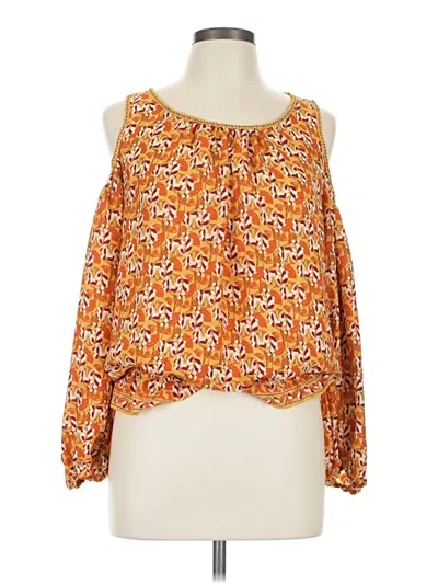 Pre-owned Max Studio 3/4 Sleeve Blouse In Orange