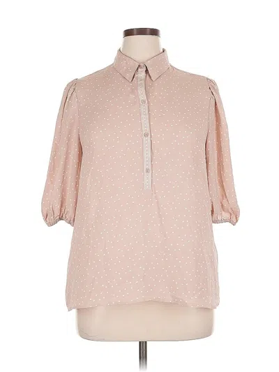Pre-owned Max Studio 3/4 Sleeve Blouse In Pink