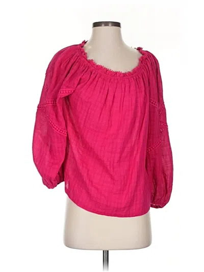 Pre-owned Max Studio 3/4 Sleeve Blouse In Pink