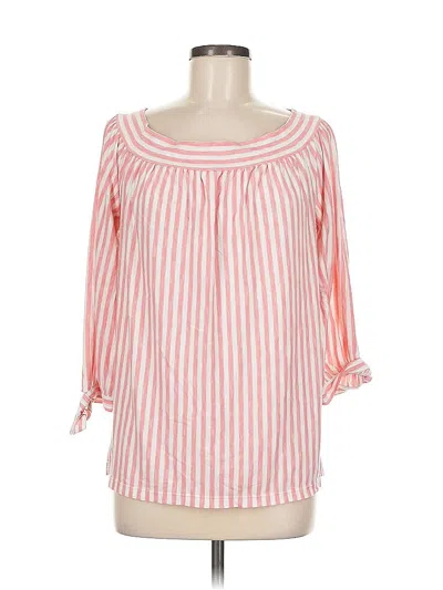 Pre-owned Max Studio 3/4 Sleeve Blouse In Pink