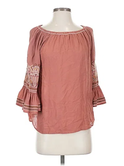 Pre-owned Max Studio 3/4 Sleeve Blouse In Pink