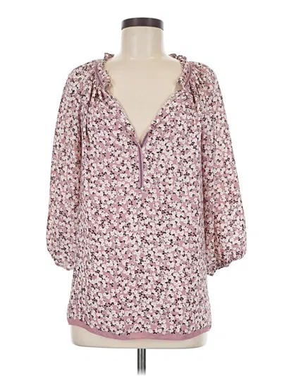 Pre-owned Max Studio 3/4 Sleeve Blouse In Pink