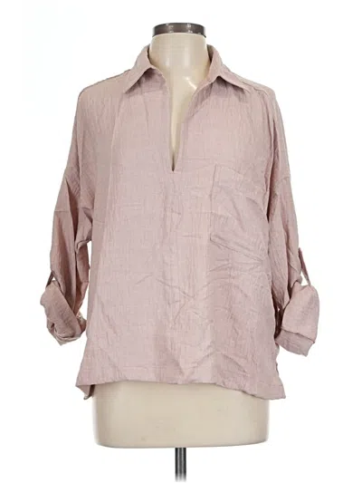 Pre-owned Max Studio 3/4 Sleeve Blouse In Pink