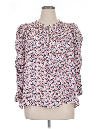 Pre-owned Max Studio 3/4 Sleeve Blouse In Pink