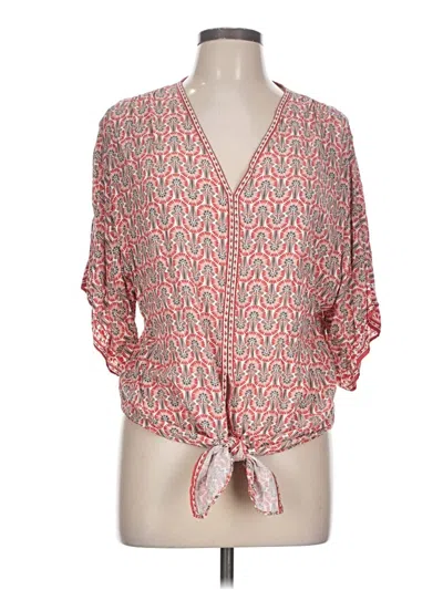 Pre-owned Max Studio 3/4 Sleeve Blouse In Pink