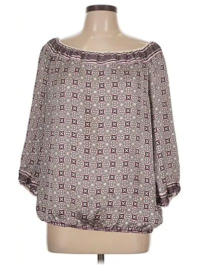 Pre-owned Max Studio 3/4 Sleeve Blouse In Purple