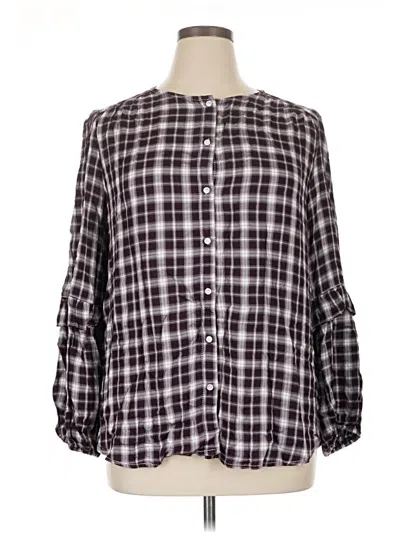 Pre-owned Max Studio 3/4 Sleeve Blouse In Purple