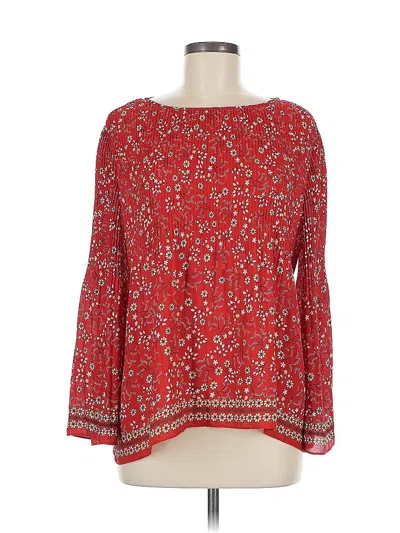 Pre-owned Max Studio 3/4 Sleeve Blouse In Red