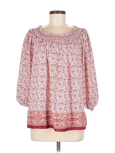 Pre-owned Max Studio 3/4 Sleeve Blouse In Red