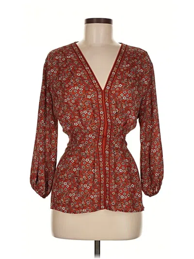 Pre-owned Max Studio 3/4 Sleeve Blouse In Red
