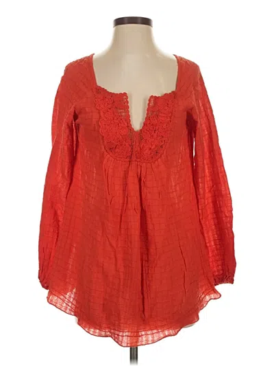 Pre-owned Max Studio 3/4 Sleeve Blouse In Red
