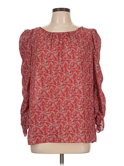 Pre-owned Max Studio 3/4 Sleeve Blouse In Red