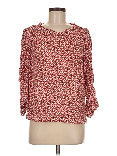 Pre-owned Max Studio 3/4 Sleeve Blouse In Red