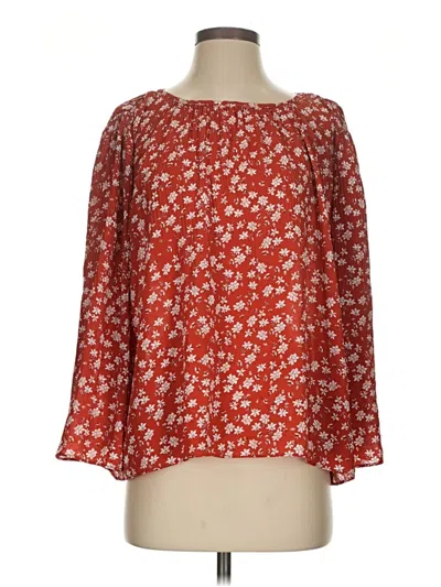 Pre-owned Max Studio 3/4 Sleeve Blouse In Red