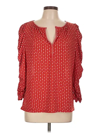 Pre-owned Max Studio 3/4 Sleeve Blouse In Red